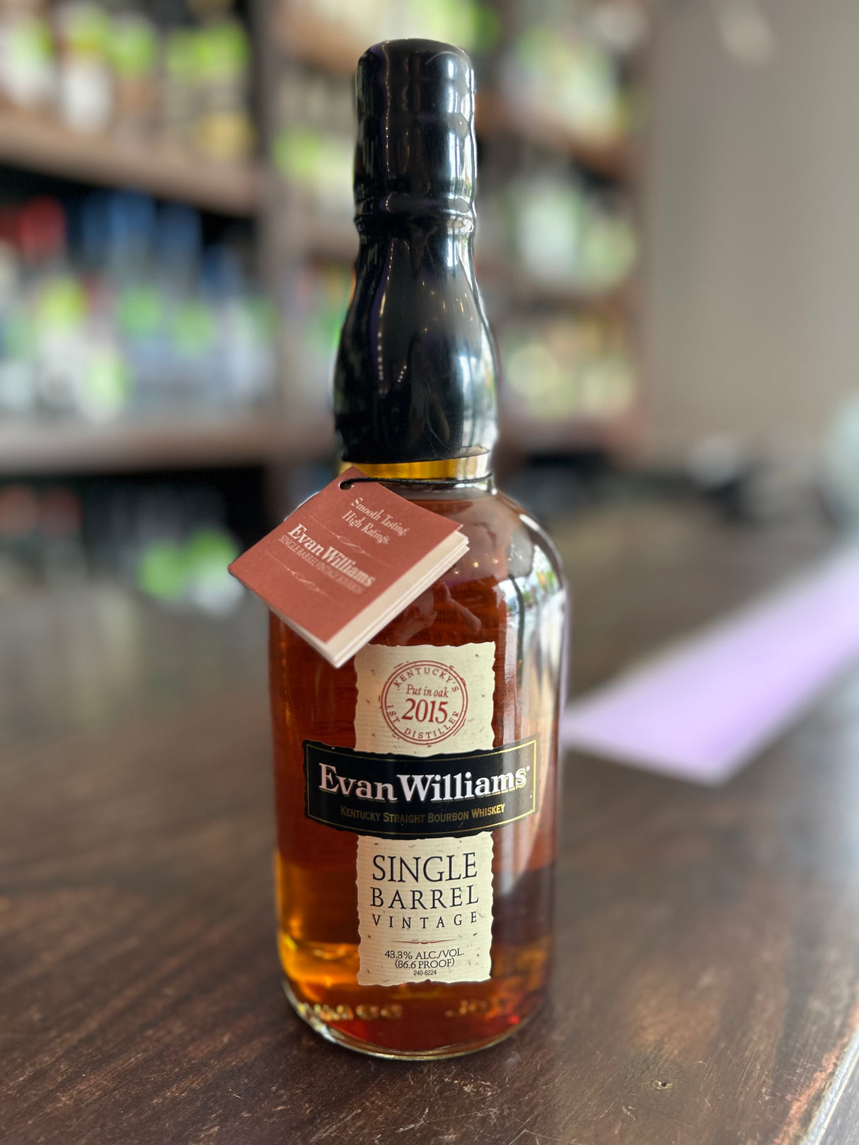Evan Williams 8 Year Old Single Barrel Kentucky Straight Bourbon Whiskey | Free Shipping on orders $400+
