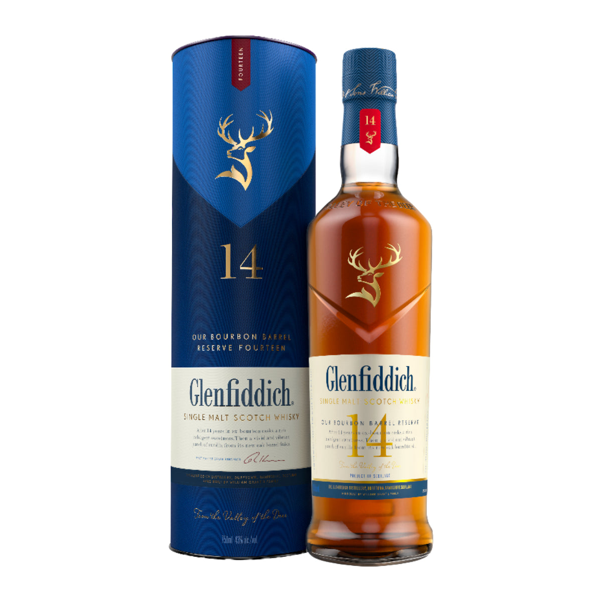 Glenfiddich 14 Years Single Malt Scotch Whisky | Free Shipping on orders $400+