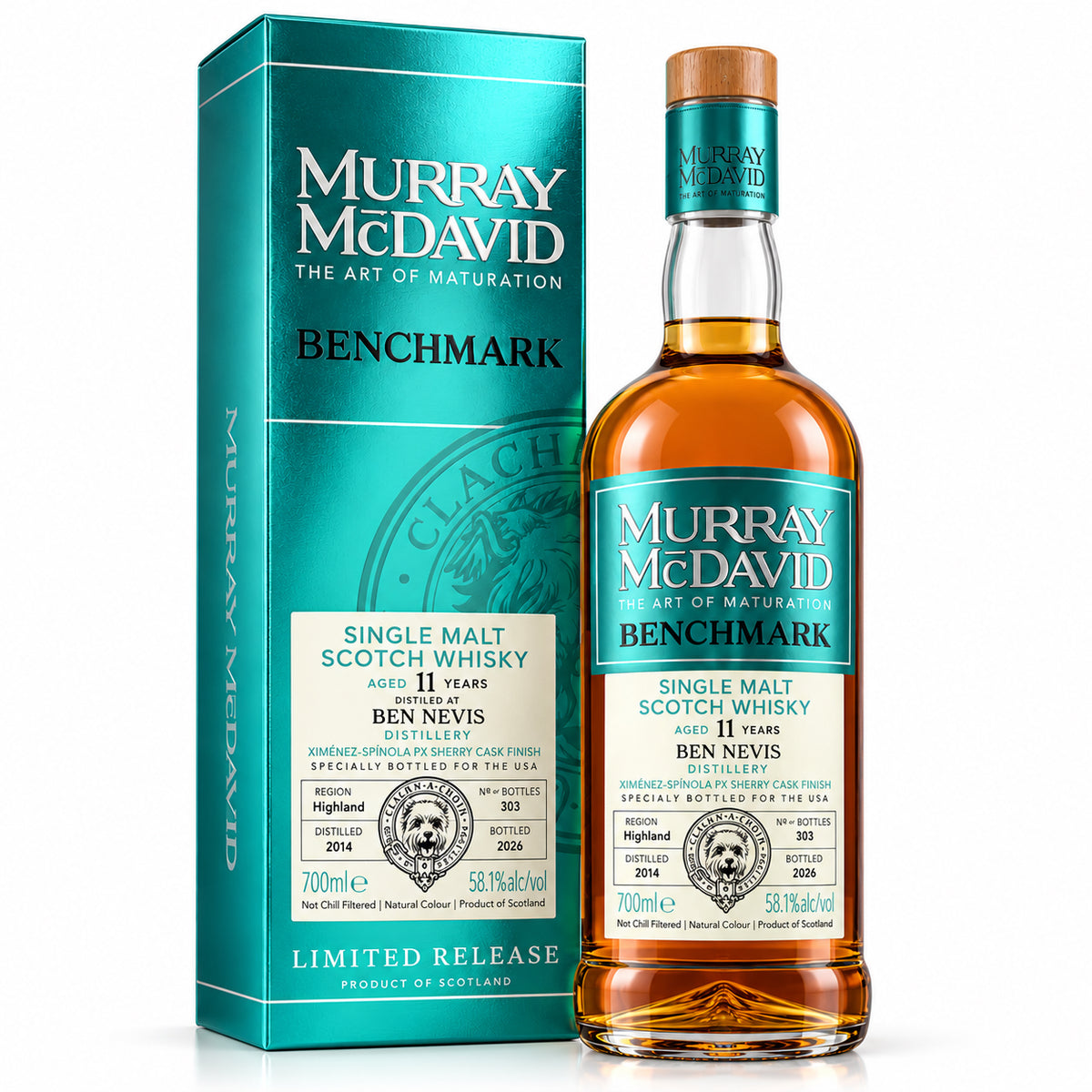 Murray McDavid Ben Nevis 11 Year PX Sherry Cask Finished Single Malt Scotch Whisky | Free Shipping on orders $400+