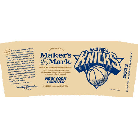 Maker's Mark New York Knicks Limited Edition Kentucky Straight Bourbon - De Wine Spot | DWS - Drams/Whiskey, Wines, Sake