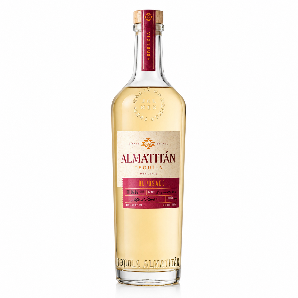 Almatitan Single Barrel Sin Bagaso Reposado Tequila