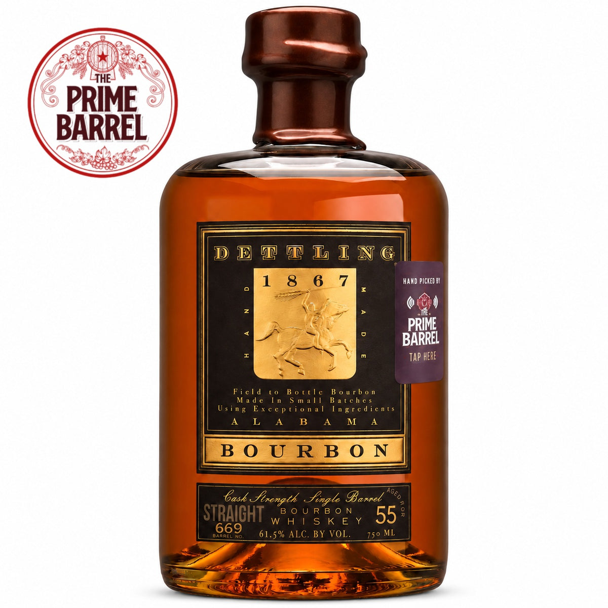 Dettling "The Bourbon Bistro: Second Serving" 55 Months Cask Strength Single Barrel Bourbon The Prime Barrel Pick #171 | Free Shipping on orders $400+