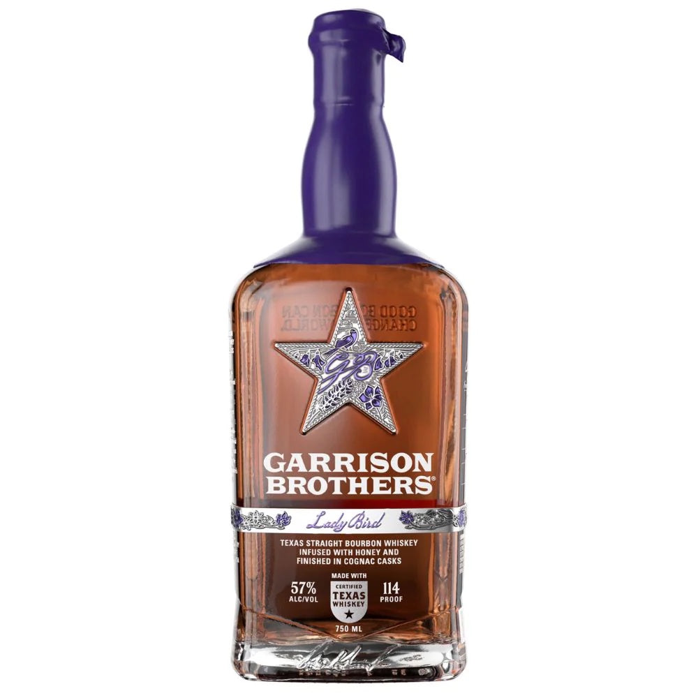 Garrison Brothers Lady Bird Texas Straight Bourbon Whiskey Infused With Honey Finished in Cognac Cask | Free Shipping on orders $400+