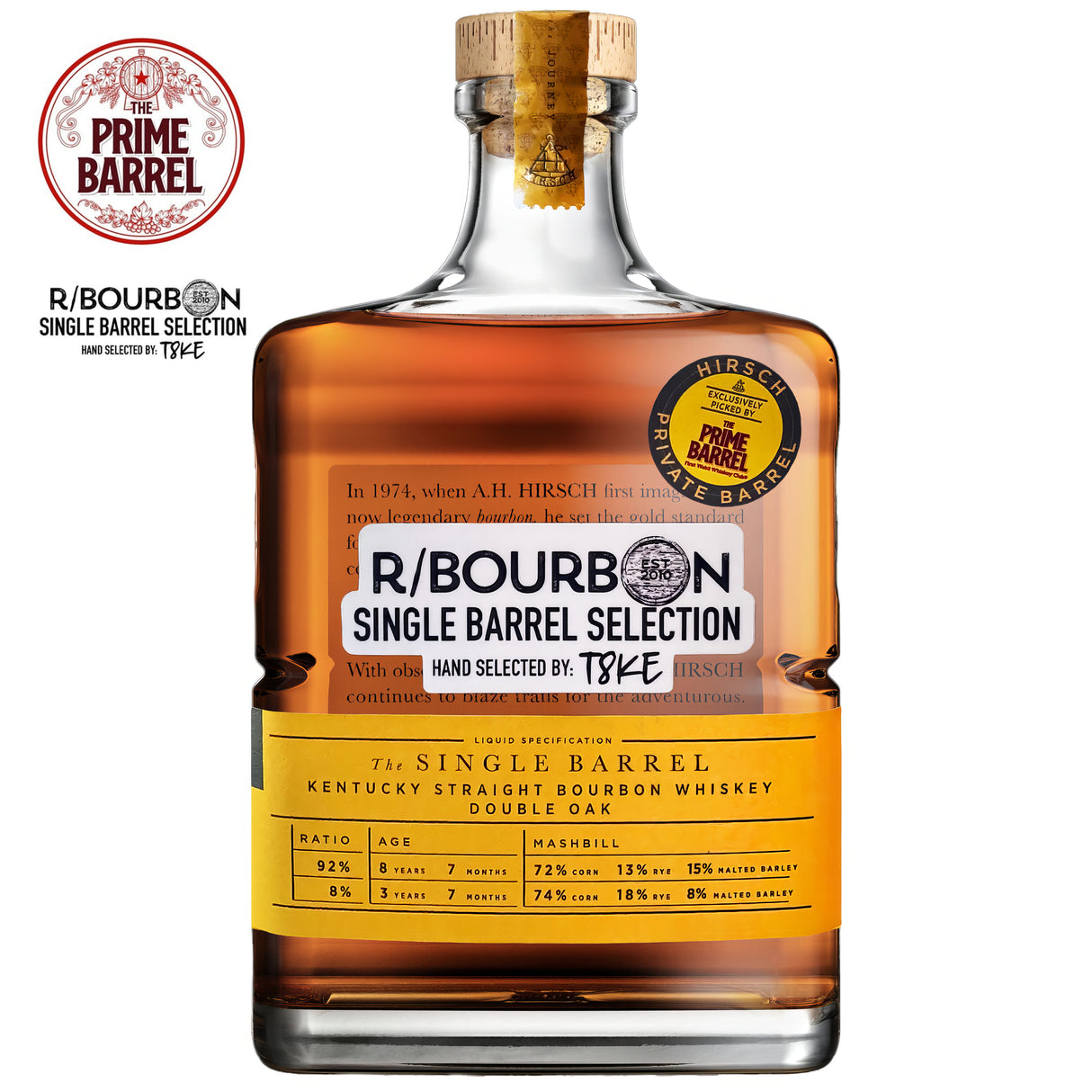 Hirsch 8 Year Old "If you Willett, it will come" Single Barrel Straight High Rye Bourbon The Prime Barrel x R-Bourbon Pick | Free Shipping on orders $400+