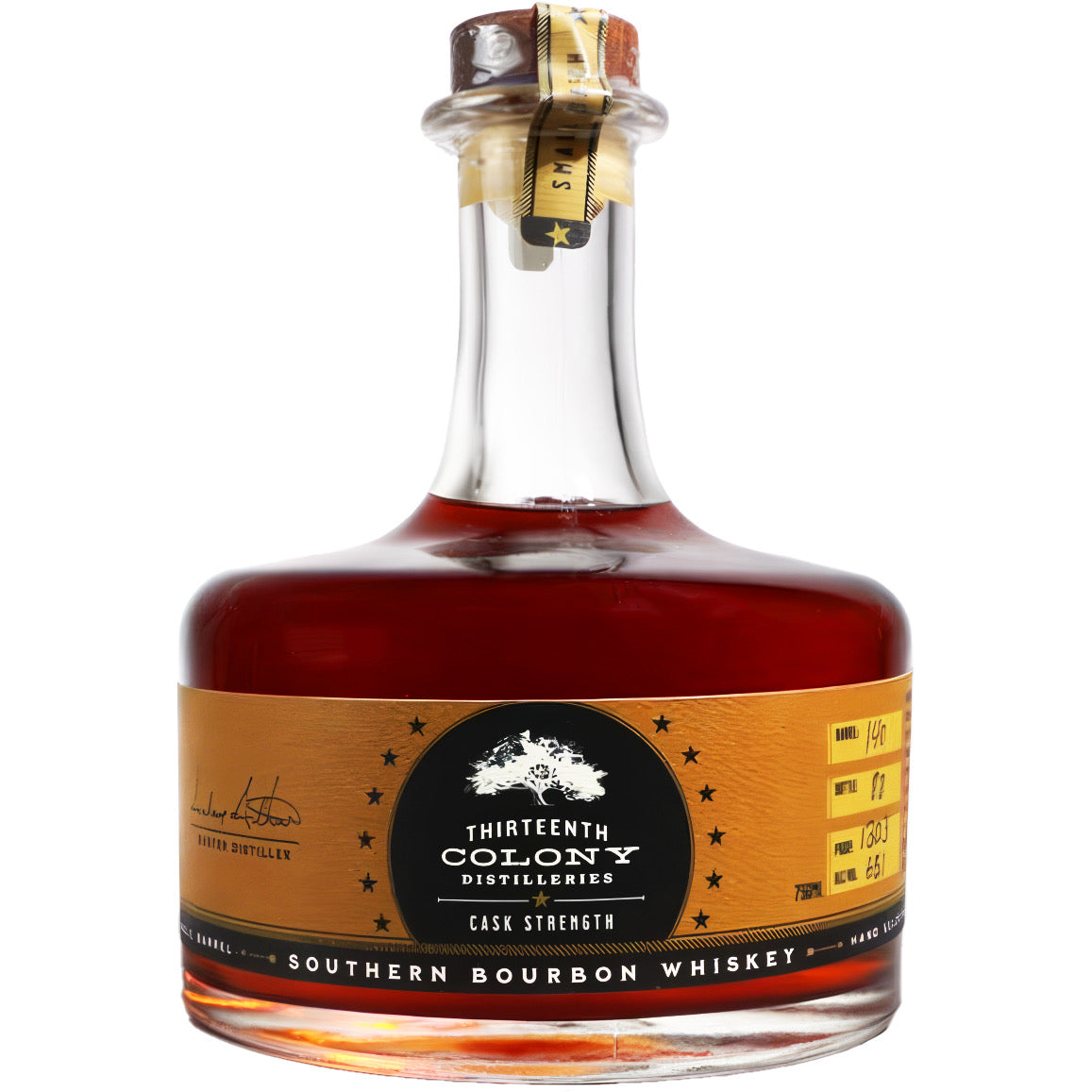 Thirteenth Colony Distillery Single Barrel Bourbon Whiskey | Free Shipping on orders $400+