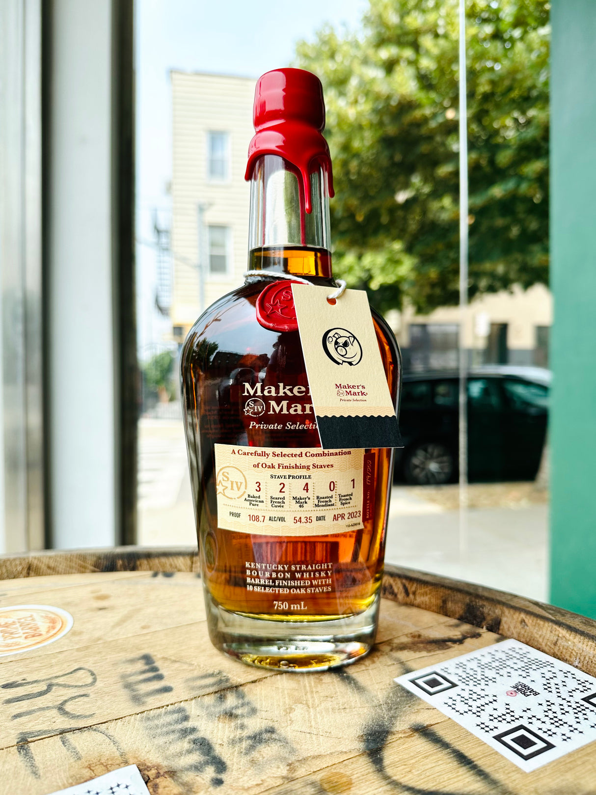 Maker’s Mark ”Broken Glass” Private Select Single Barrel Kentucky Straight Bourbon Whiskey TheHateDust Pick | Free Shipping on orders $400+