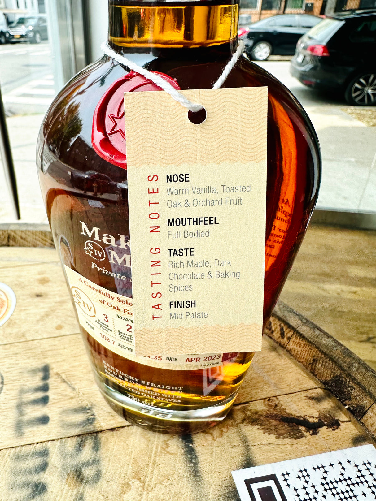 Maker’s Mark ”Broken Glass” Private Select Single Barrel Kentucky Straight Bourbon Whiskey TheHateDust Pick | Free Shipping on orders $400+