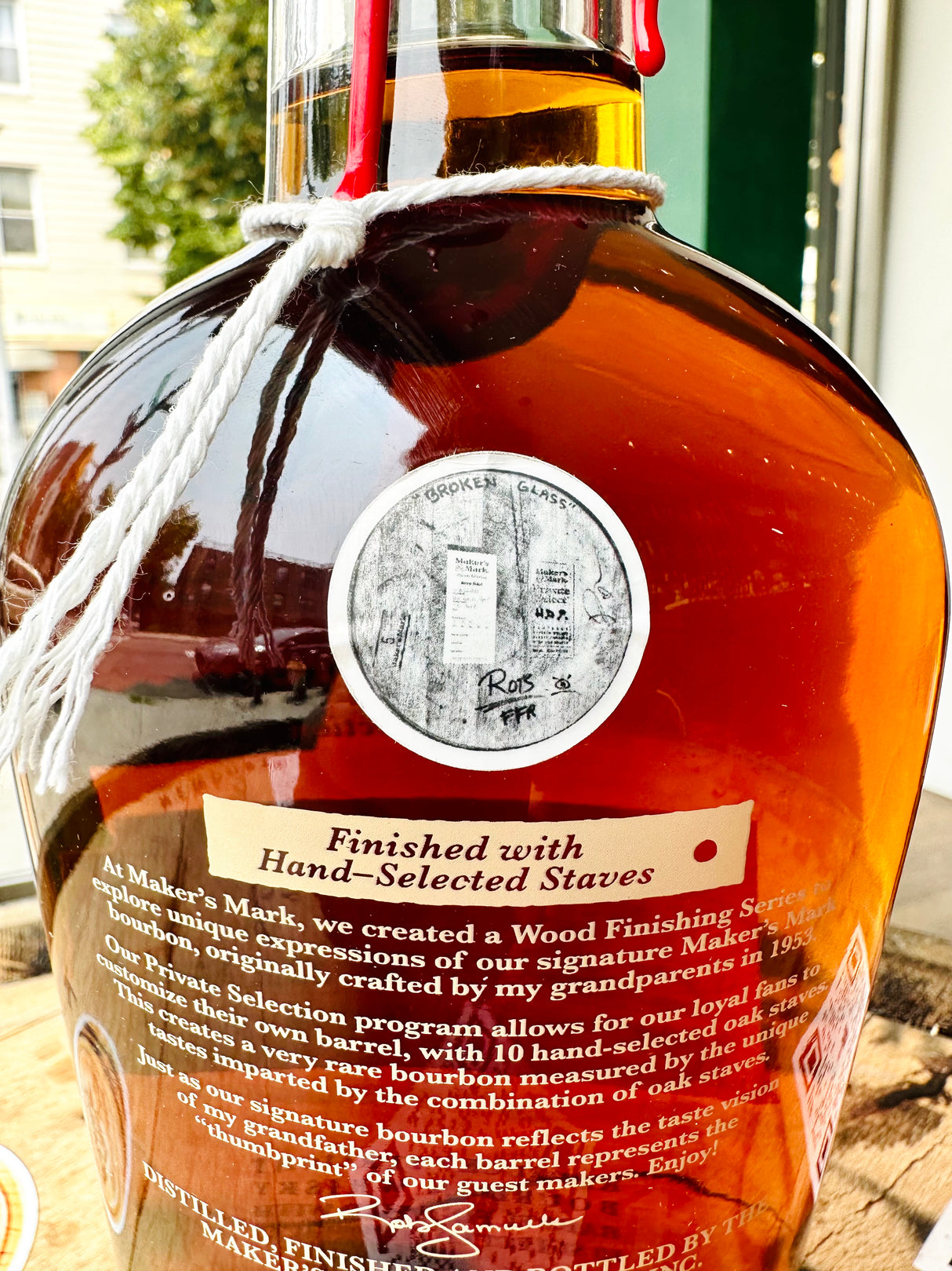 Maker’s Mark ”Broken Glass” Private Select Single Barrel Kentucky Straight Bourbon Whiskey TheHateDust Pick | Free Shipping on orders $400+