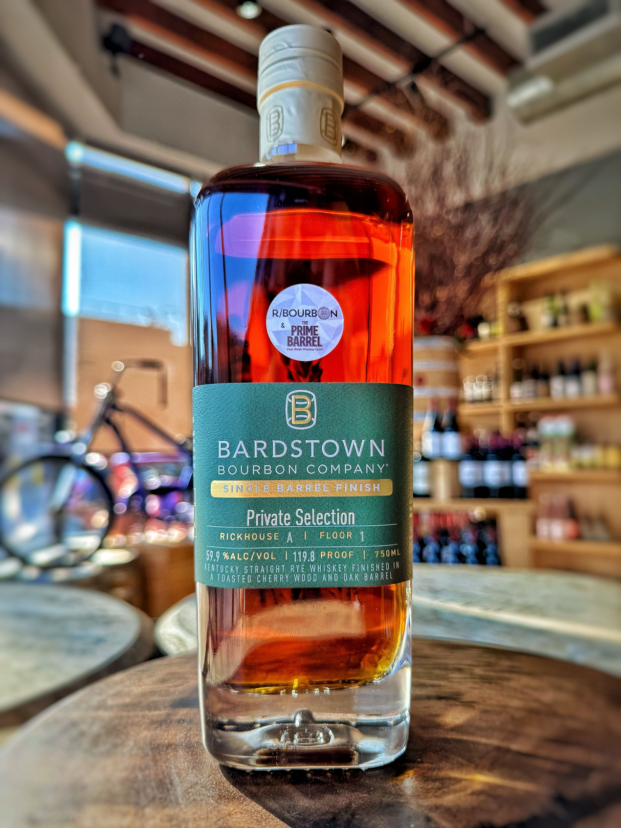 Bardstown Bourbon Company Single Barrel Kentucky Straight Rye Whiskey Finished in Toasted Cherry Wood and Oak Barrels The Prime Barrel x R-Bourbon Pick | Free Shipping on orders $400+