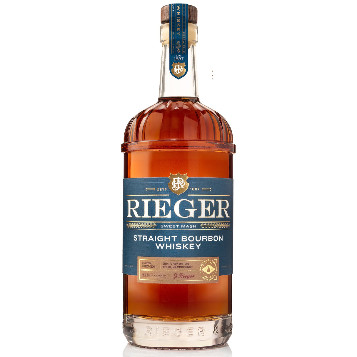 J. Rieger & Co. Sweet Mash Non Chill Filtered Straight Bourbon Whiskey | Free Shipping on orders $400+