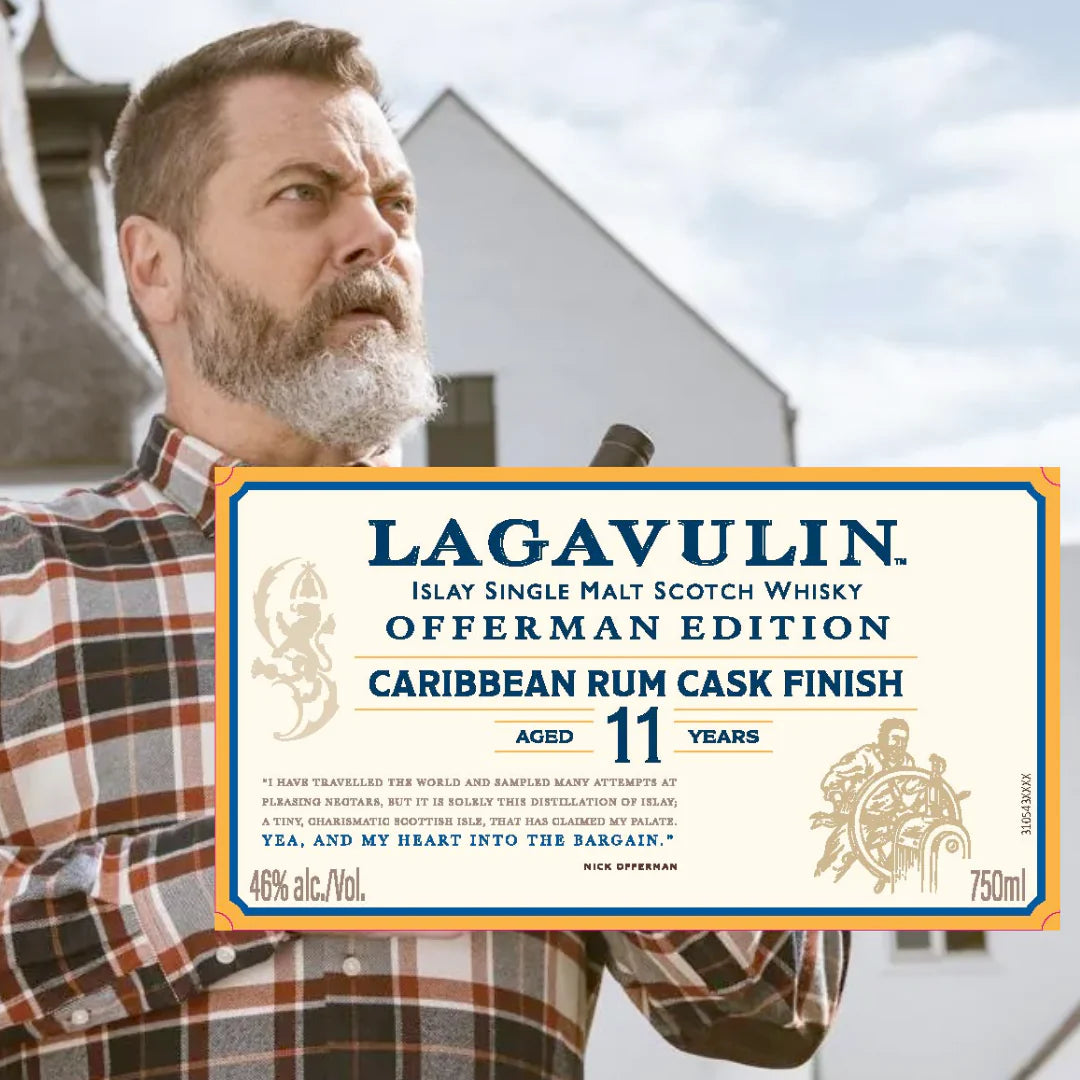 Lagavulin Offerman Edition: Caribbean Rum Cask Finish Single Malt Scotch Whisky | Free Shipping on orders $400+