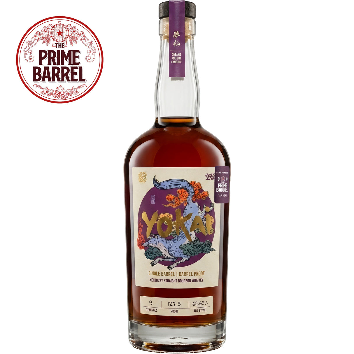 Mugen Spirit Yokai Kuko 9 Year Four Grain Single Barrel Kentucky Straight Bourbon The Prime Barrel Pick #163 | Free Shipping on orders $400+
