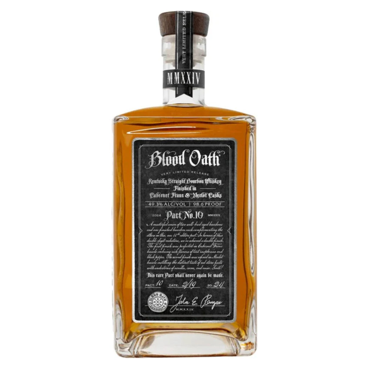 Blood Oath Kentucky Straight Bourbon Whiskey Pact No.10 | Free Shipping on orders $400+