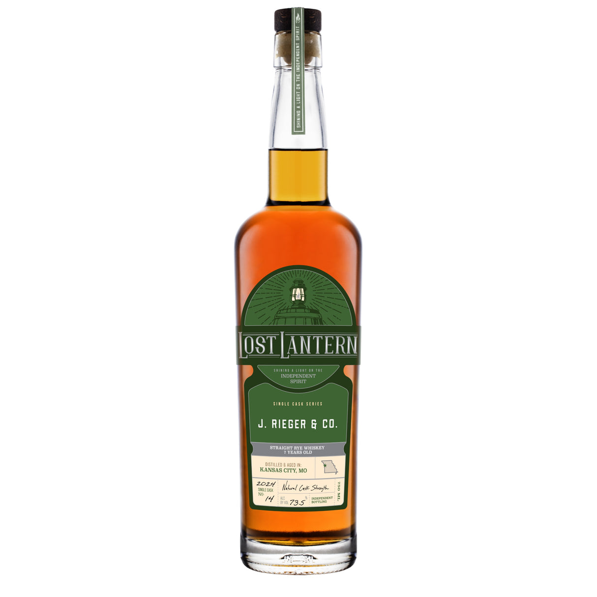 Lost Lantern J. Rieger & Co. Missouri Straight Rye Whiskey Single Cask | Free Shipping on orders $400+