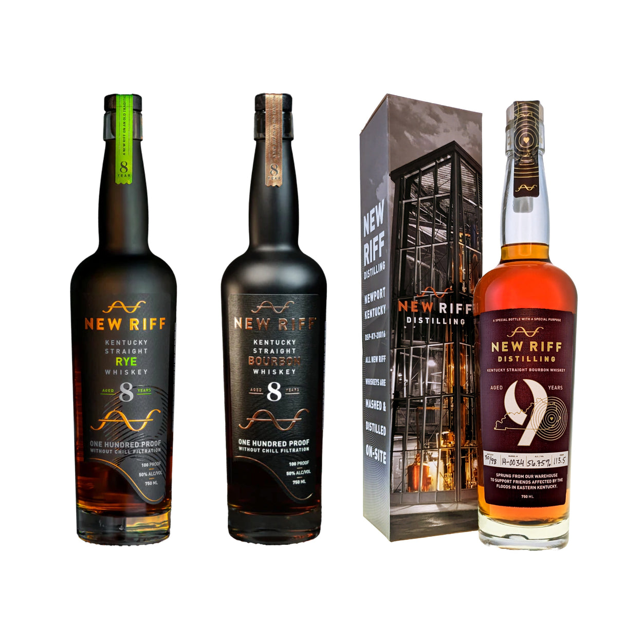 New Riff Premium Rye + Bourbon Bundle | Free Shipping on orders $400+