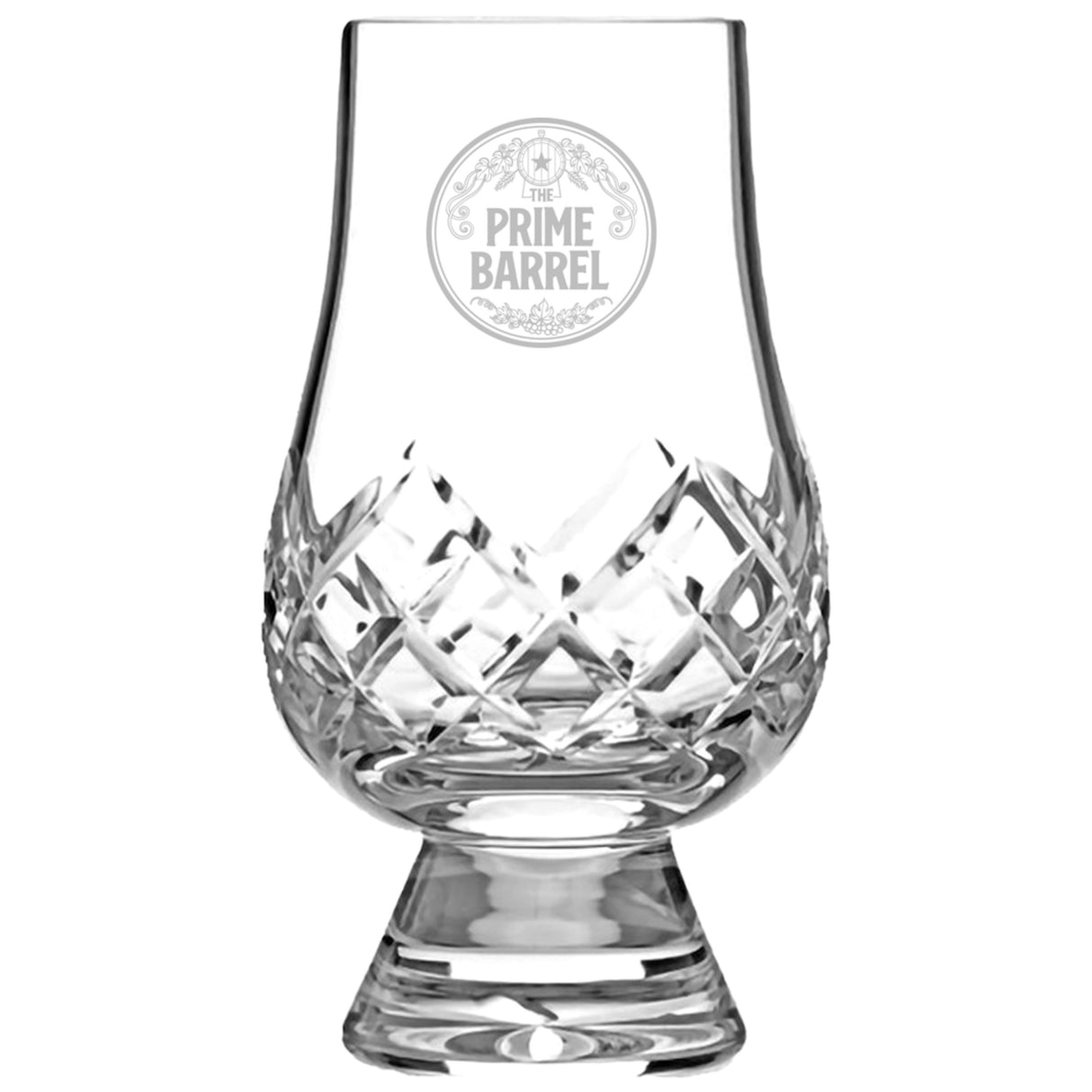 The Prime Barrel Glencairn Cut Crystal Whisky Glass | Free Shipping on orders $400+