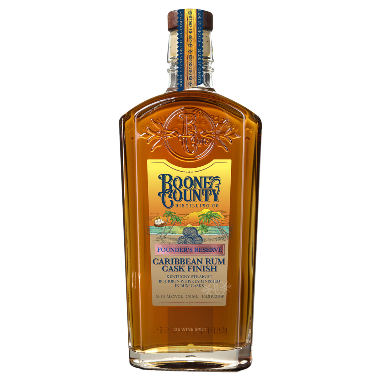 Boone County Distilling Co Founder's Reserve Caribbean Rum Cask Finished Bourbon | Free Shipping on orders $400+