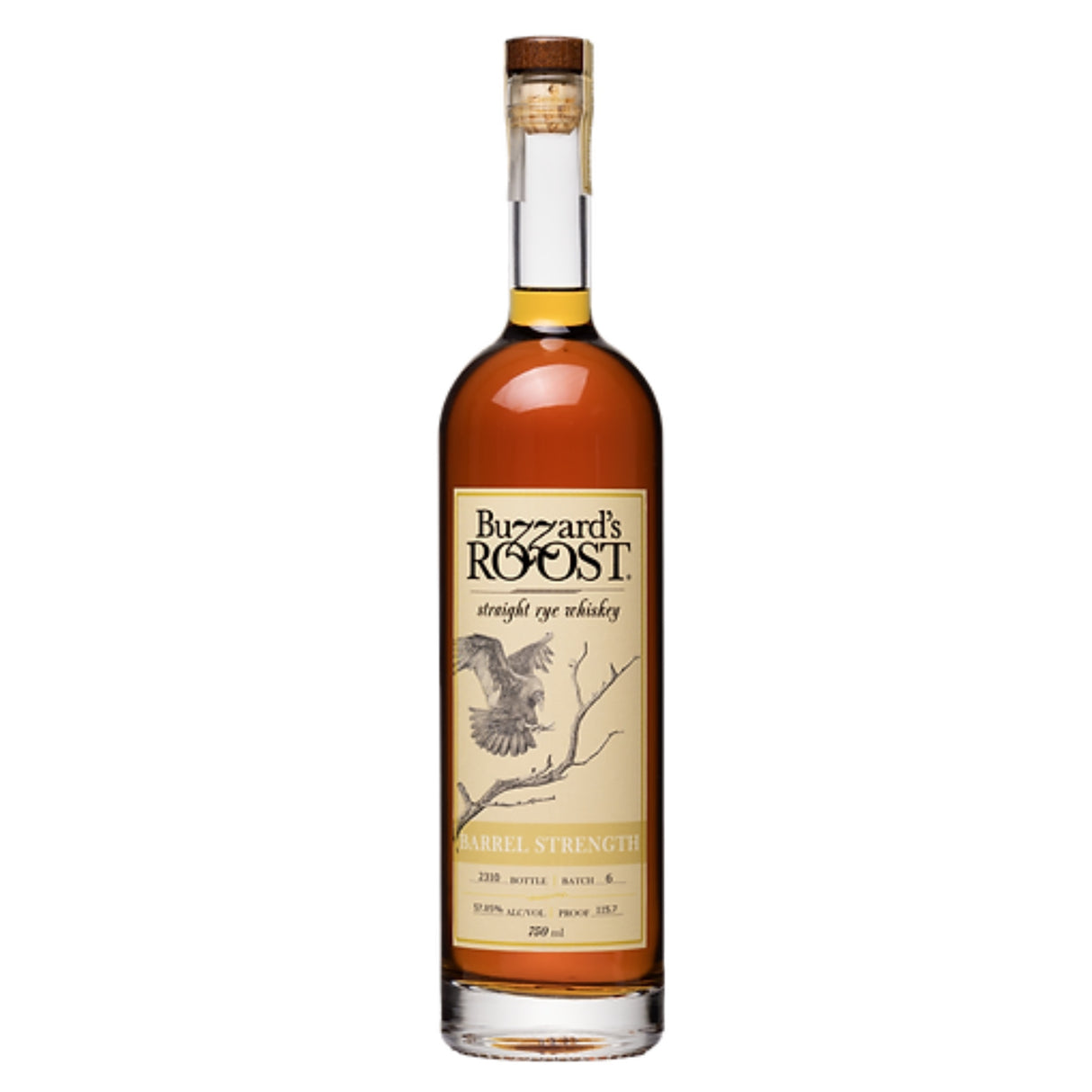 Buzzard’s Roost Barrel Strength Straight Rye Whiskey | Free Shipping on orders $400+