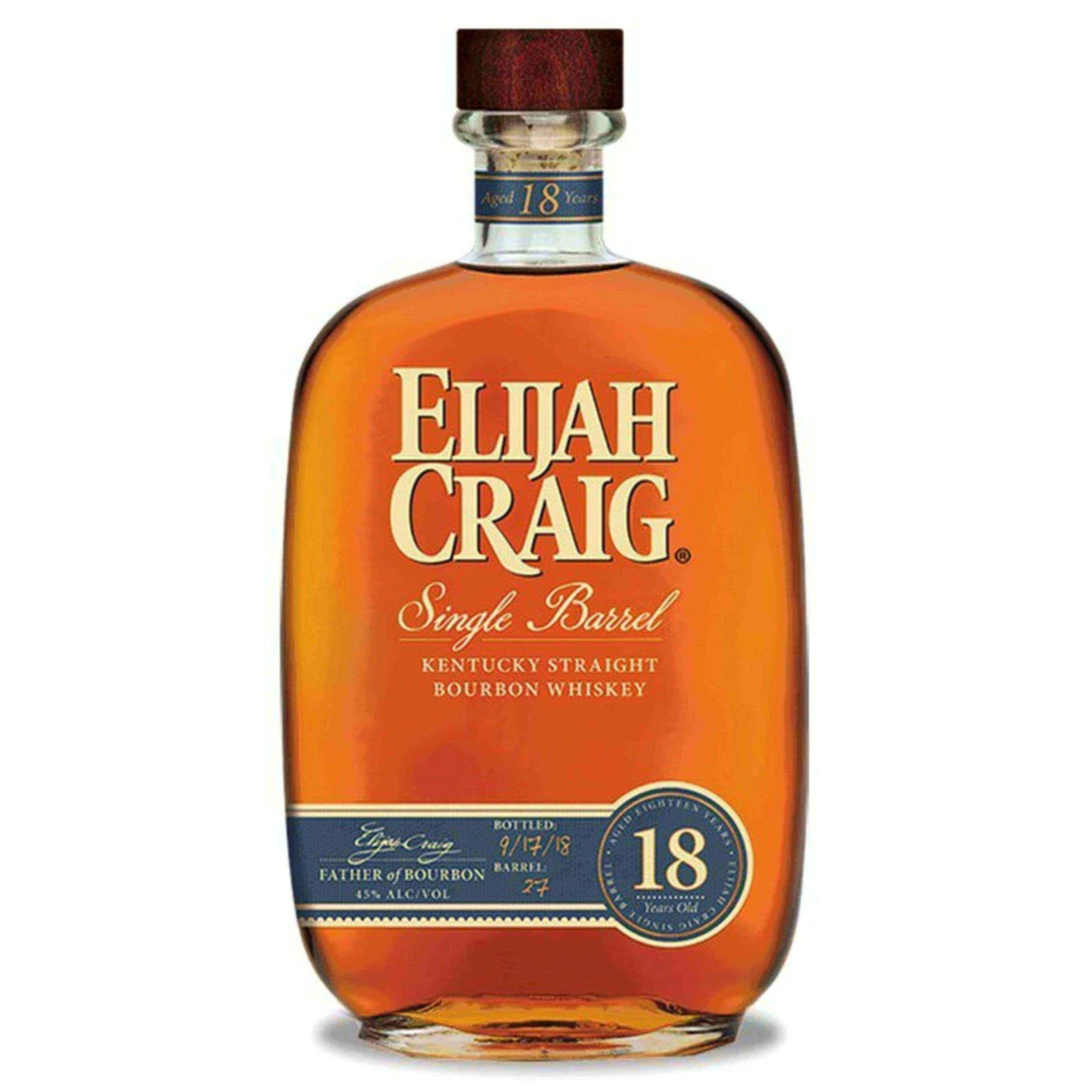 Elijah Craig 18 Years Single Barrel Kentucky Straight Bourbon Whiskey - De Wine Spot | DWS - Drams/Whiskey, Wines, Sake