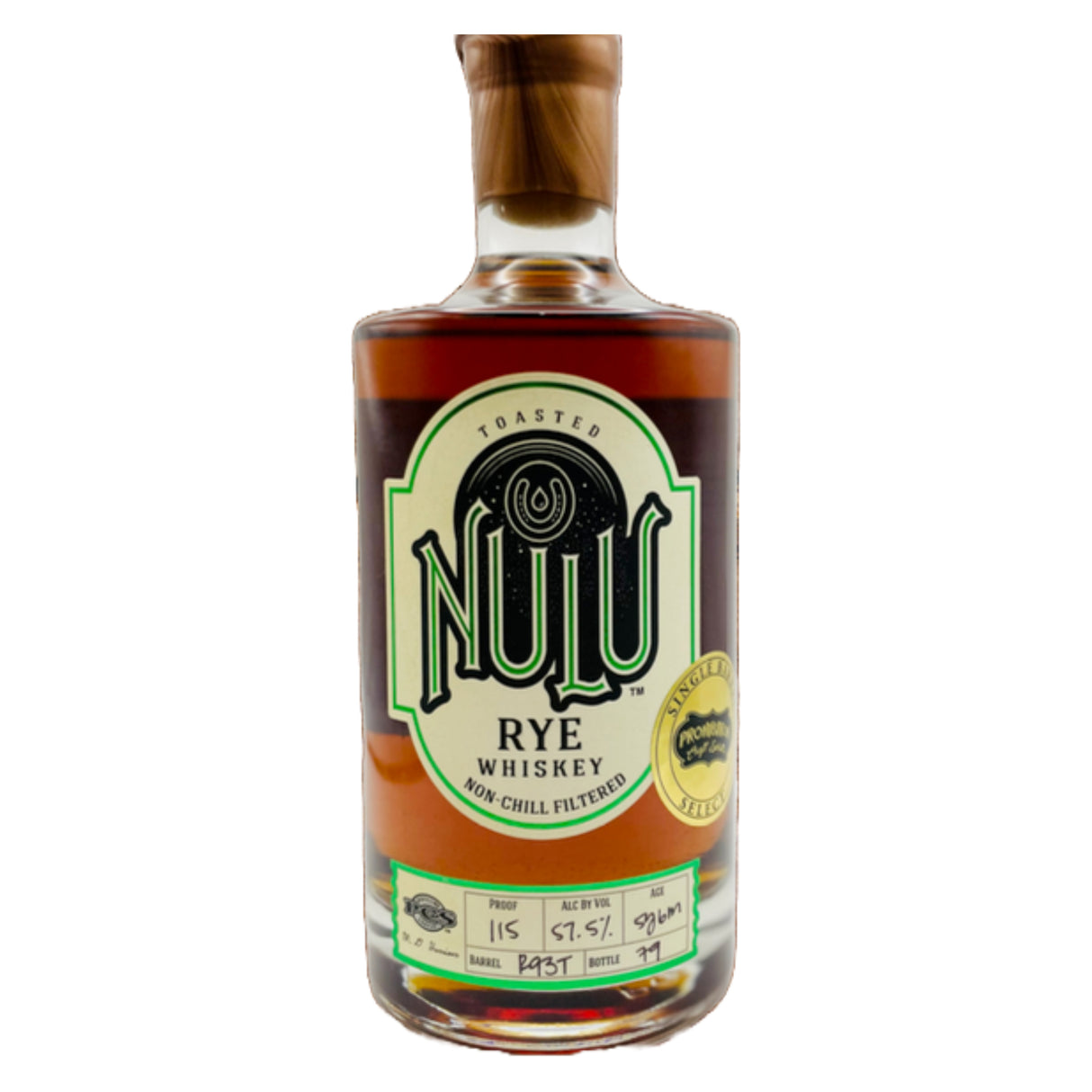 NULU 5.5 Years Old Toasted Single Barrel Rye Whiskey | Free Shipping on orders $400+
