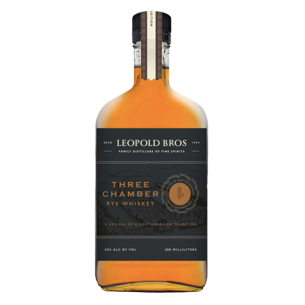 Leopold Brothers Three Chamber Bottle in Bond Rye Whiskey | Free Shipping on orders $400+