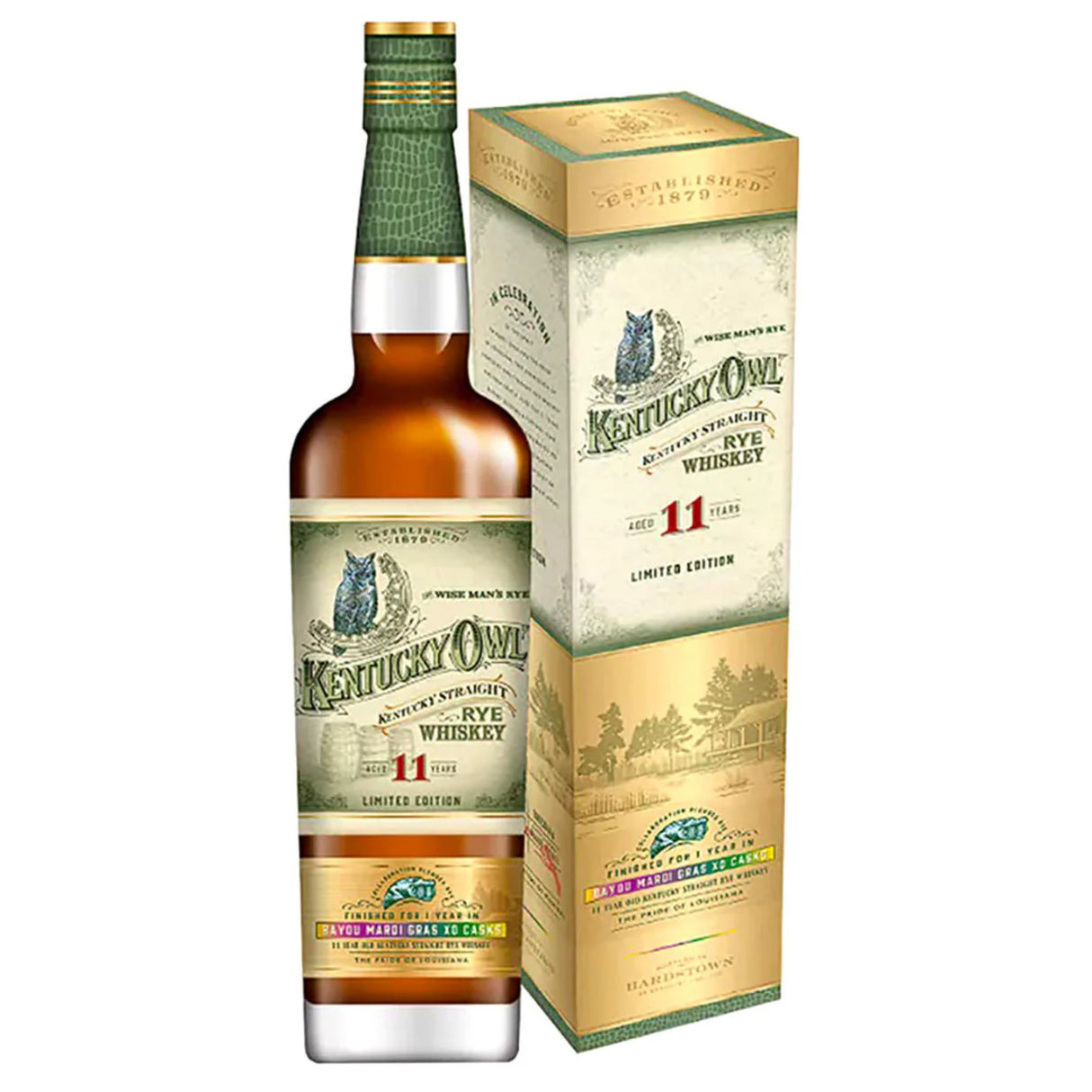 Kentucky Owl Kentucky Straight Rye Whiskey Aged 11 Years Finished in Bayou Mardi Gras XO Casks | Free Shipping on orders $400+