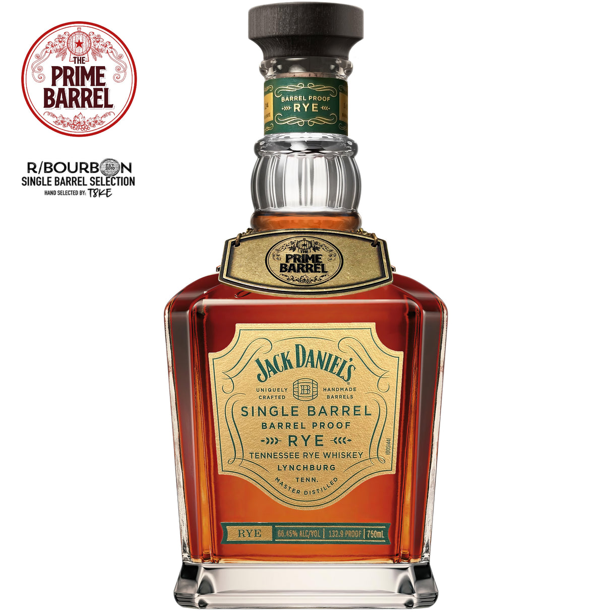 Jack Daniel’s Barrel Proof Single Barrel Tennessee Rye Whiskey The Prime Barrel x R-Bourbon Pick | Free Shipping on orders $400+
