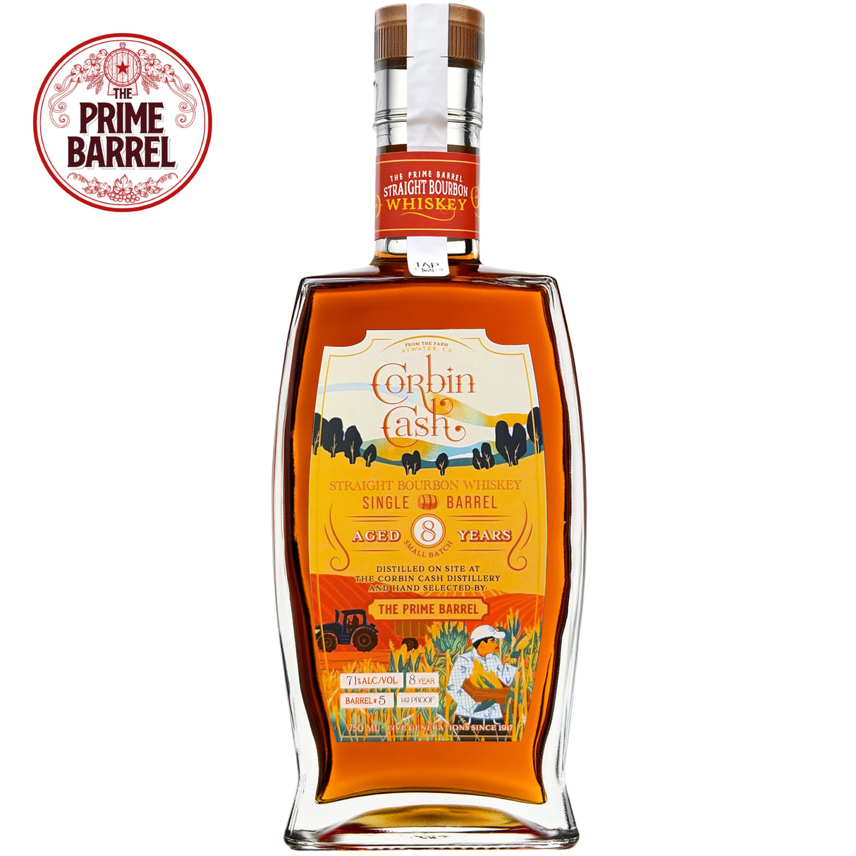 Corbin Cash Aged "California Dreamin" 8 Years Single Barrel Straight Bourbon Whiskey The Prime Barrel Pick #141