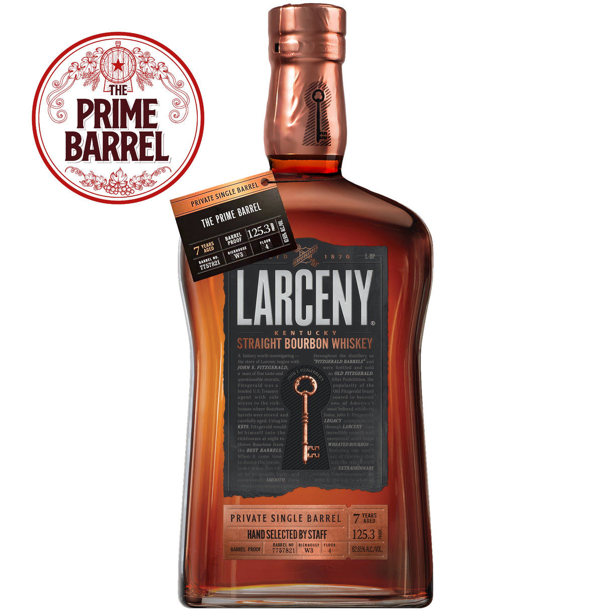 Larceny "Stealing from Heaven" Single Barrel Kentucky Straight Bourbon Whiskey The Prime Barrel Pick #129