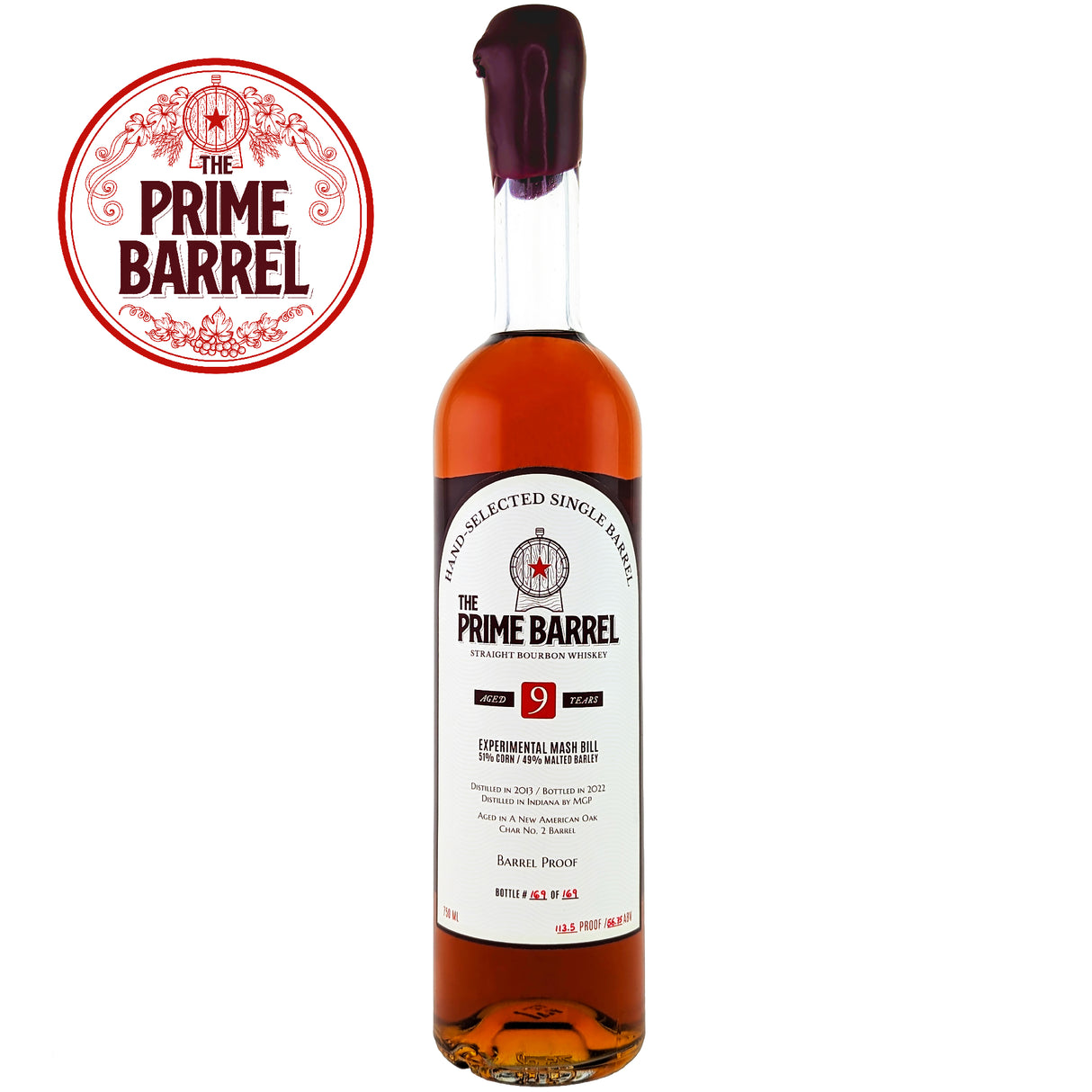 The Prime Barrel 9 Years Straight Bourbon Whiskey | Free Shipping on orders $400+