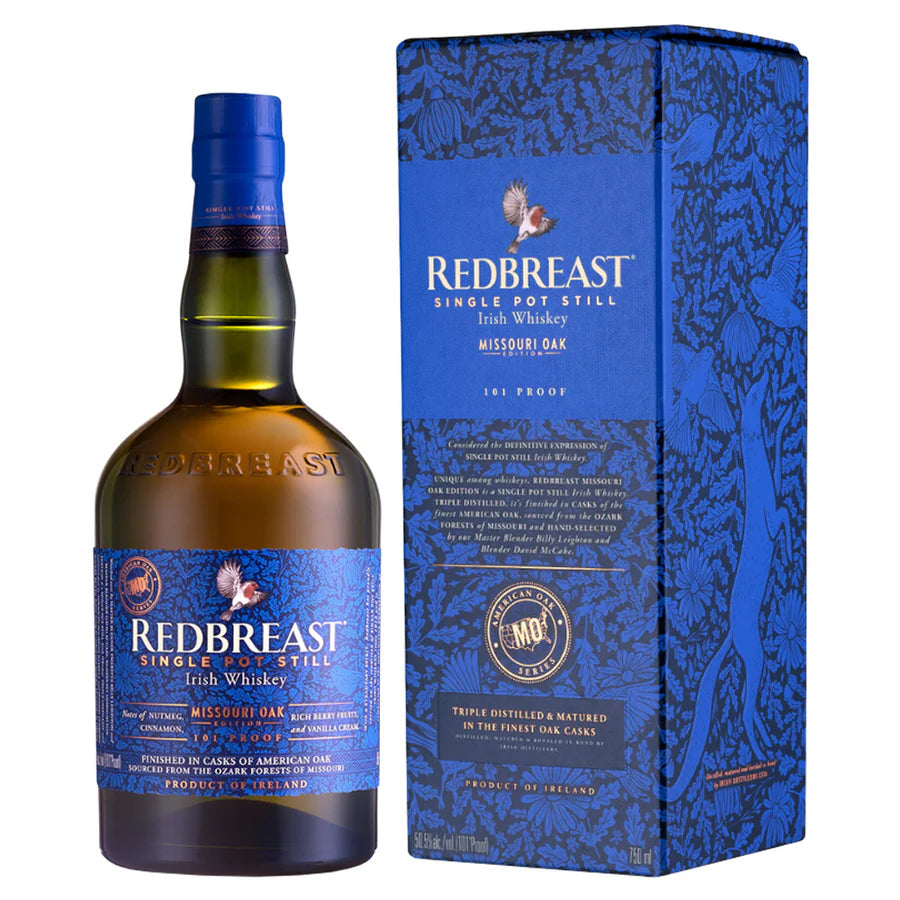 Redbreast Missouri Oak Edition Single Pot Still Irish Whiskey | Free Shipping on orders $400+