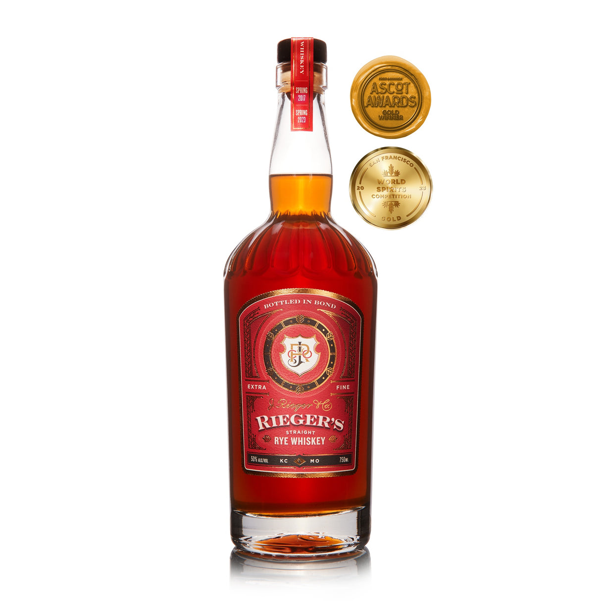 J. Rieger & Co. Bottled In Bond Straight Rye Whiskey | Free Shipping on orders $400+
