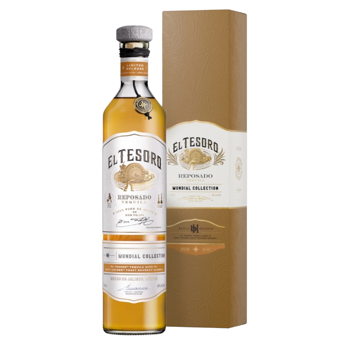 El Tesoro Tequila Reposado Mundial Collection Basil Hayden Toast | Free Shipping on orders $400+