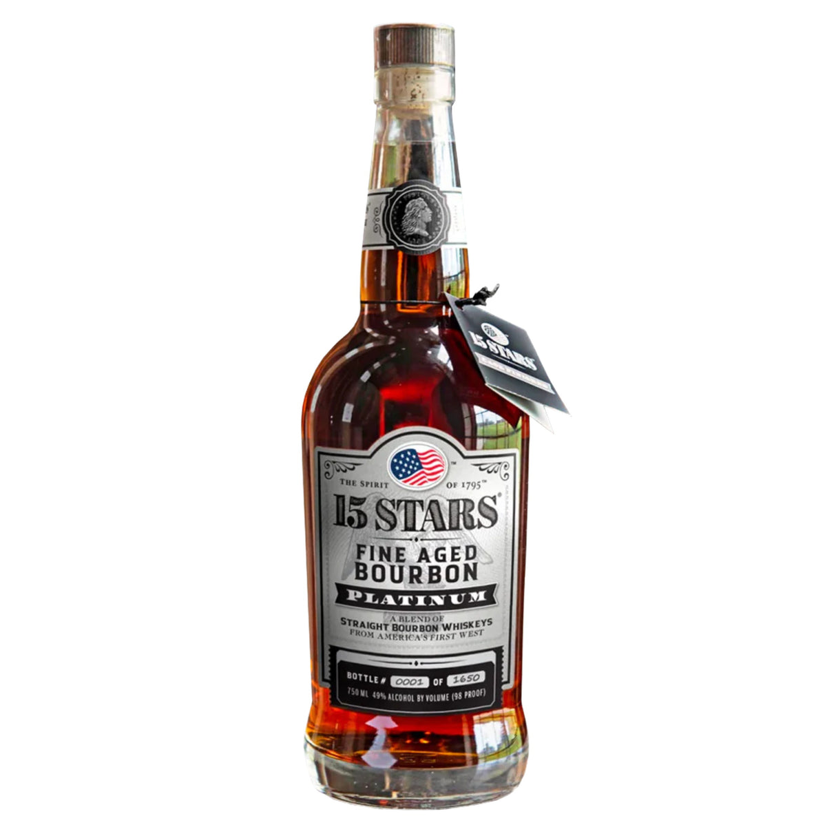 15 Stars Fine Aged Platinum A Blend of Straight Bourbons Whiskeys | Free Shipping on orders $400+