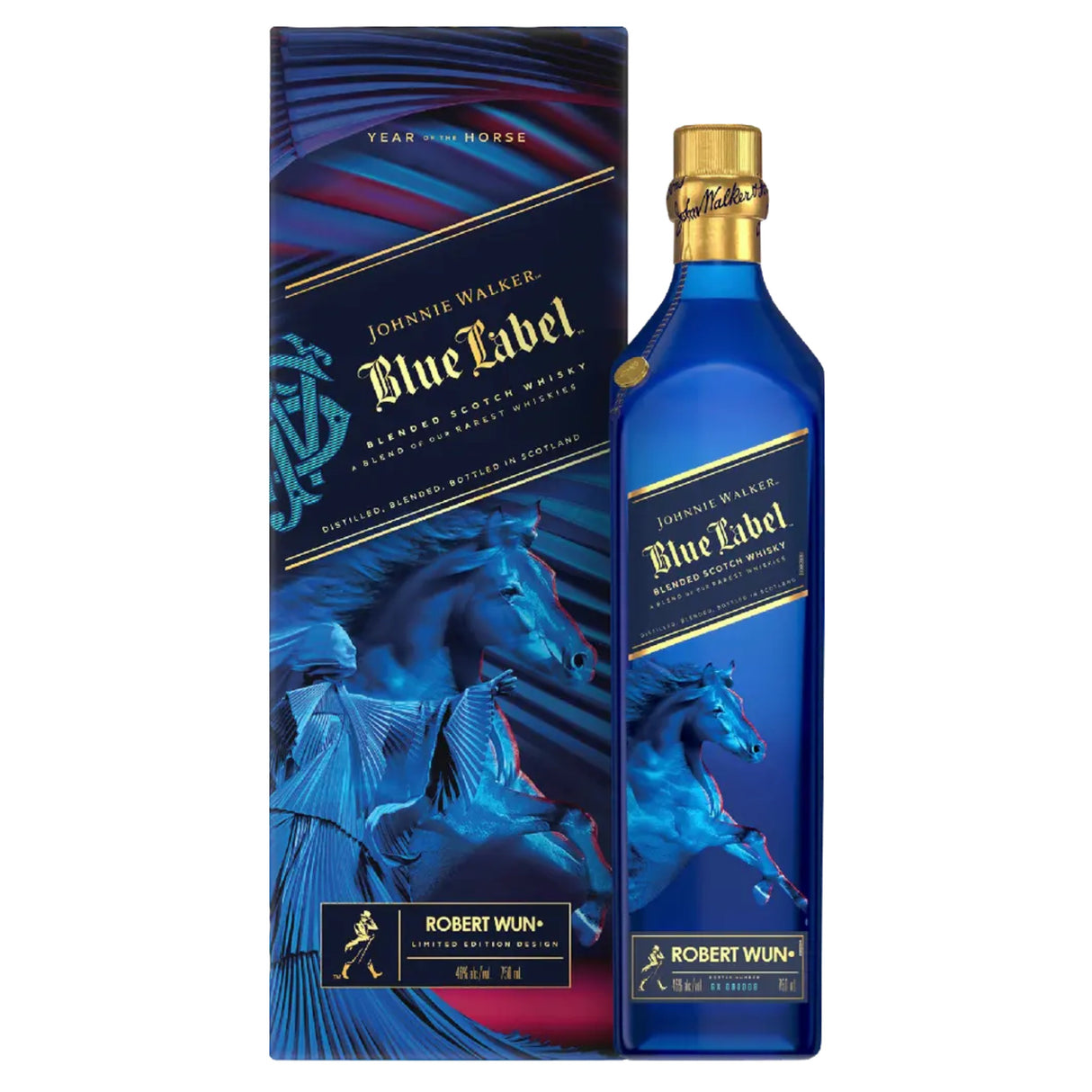 Johnnie Walker Year Of Horse Blue Label Blended Scotch Whisky | Free Shipping on orders $400+