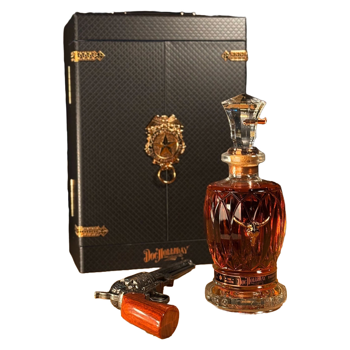 Doc Holliday 10 Years Straight Bourbon Whiskey Gift Set With Revolver | Free Shipping on orders $400+