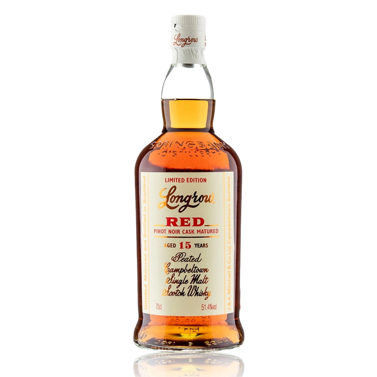 Longrow 'Red' Limited Edition Pinot Noir Casks Peated 15 Year Old Single Malt Scotch Whisky | Free Shipping on orders $400+