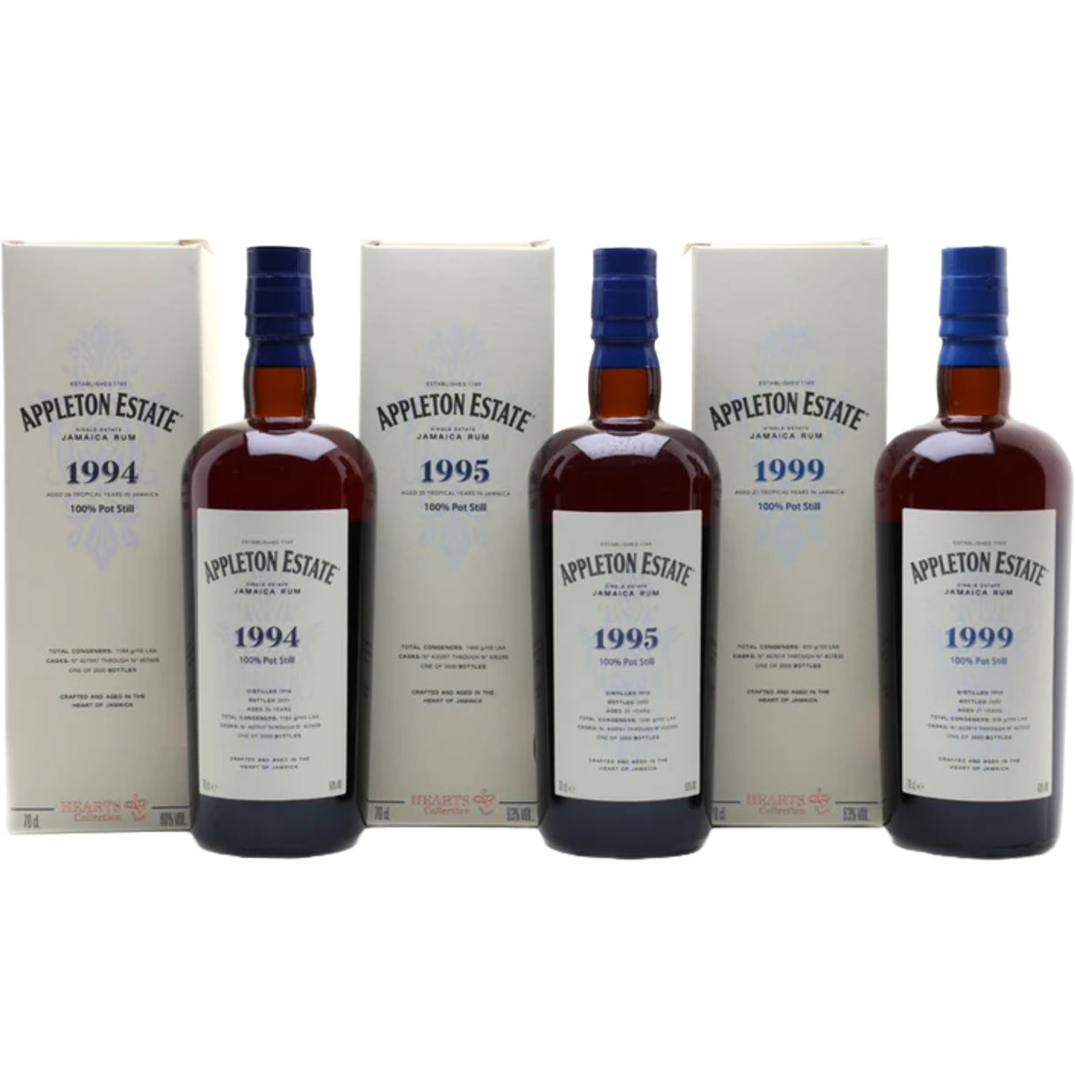 Appleton Estate Hearts Collection 100% Pot-Still Jamaican Rum - Distilled 1994, 1995, 1999 / Bottled 2020 | Free Shipping on orders $400+