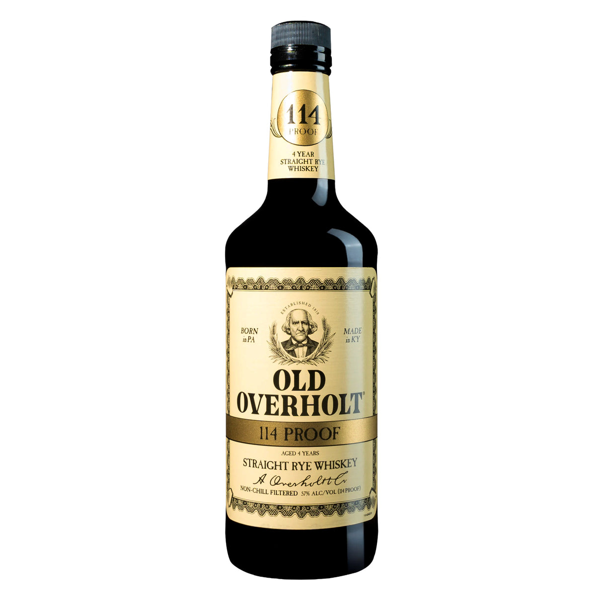 Old Overholt 4 Years Old 114 Proof Straight Rye Whiskey | Free Shipping on orders $400+