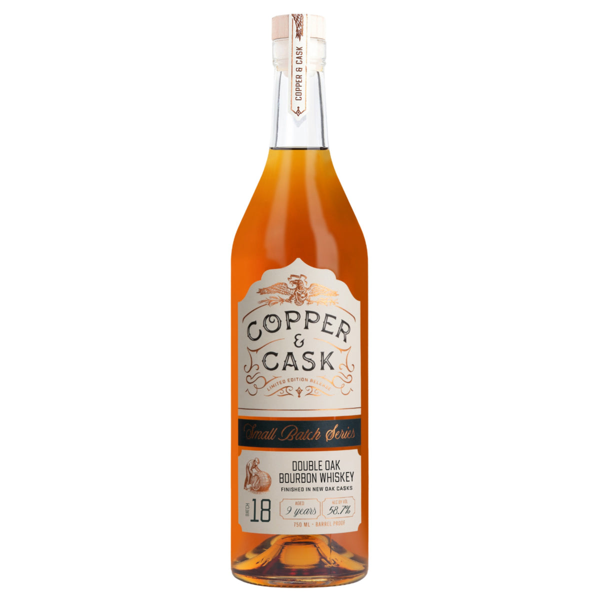 Copper & Cask 9-Year Double Oak Bourbon Whiskey Batch 018