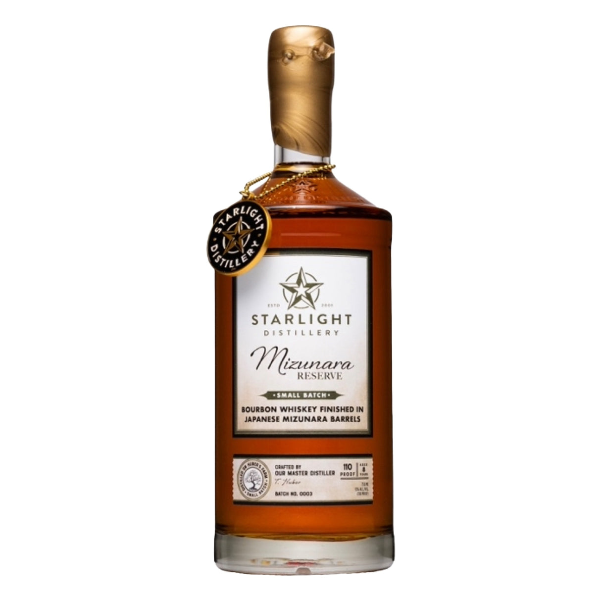 Starlight Mizunara Reserve Indiana Straight Bourbon Whiskey