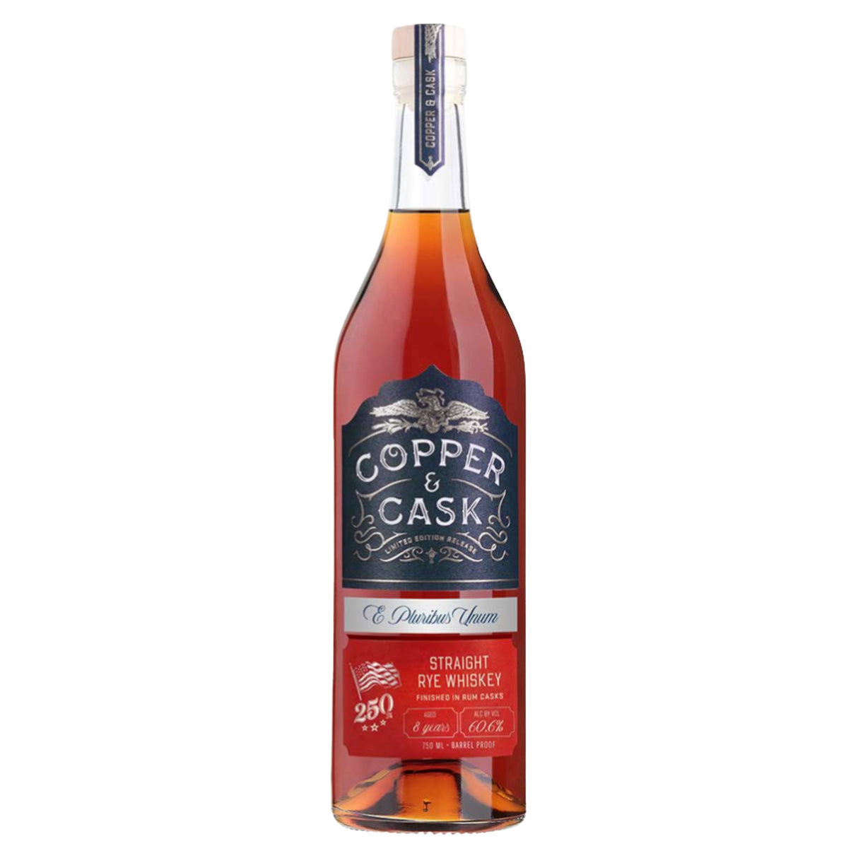 Copper & Cask Boston Rum Party 8-Year Rye Whiskey Finished in Rum Casks | Free Shipping on orders $400+