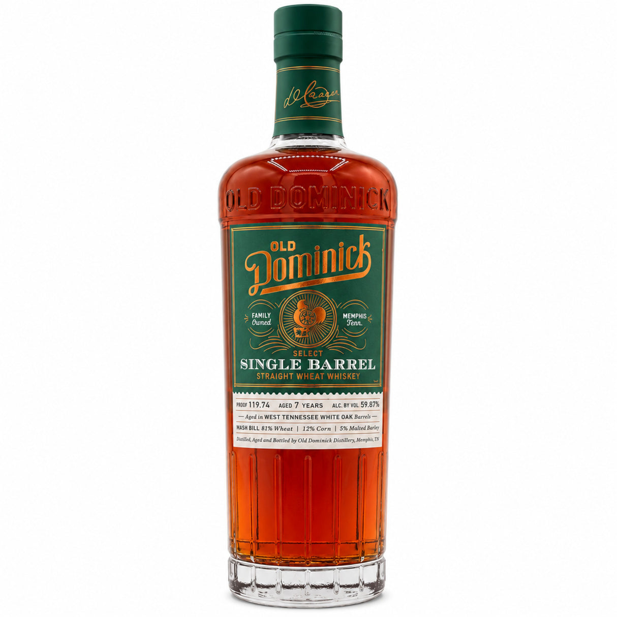 Old Dominick Distillery 7 Years Old Single Barrel Cask Strength Straight Wheat Whiskey