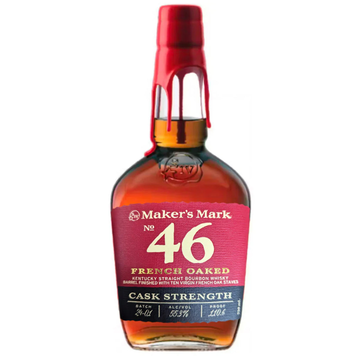 Maker's Mark 46 Cask Strength Kentucky Straight Bourbon Whisky Barrel Finished With Ten Virgin French Oak Staves | Free Shipping on orders $400+