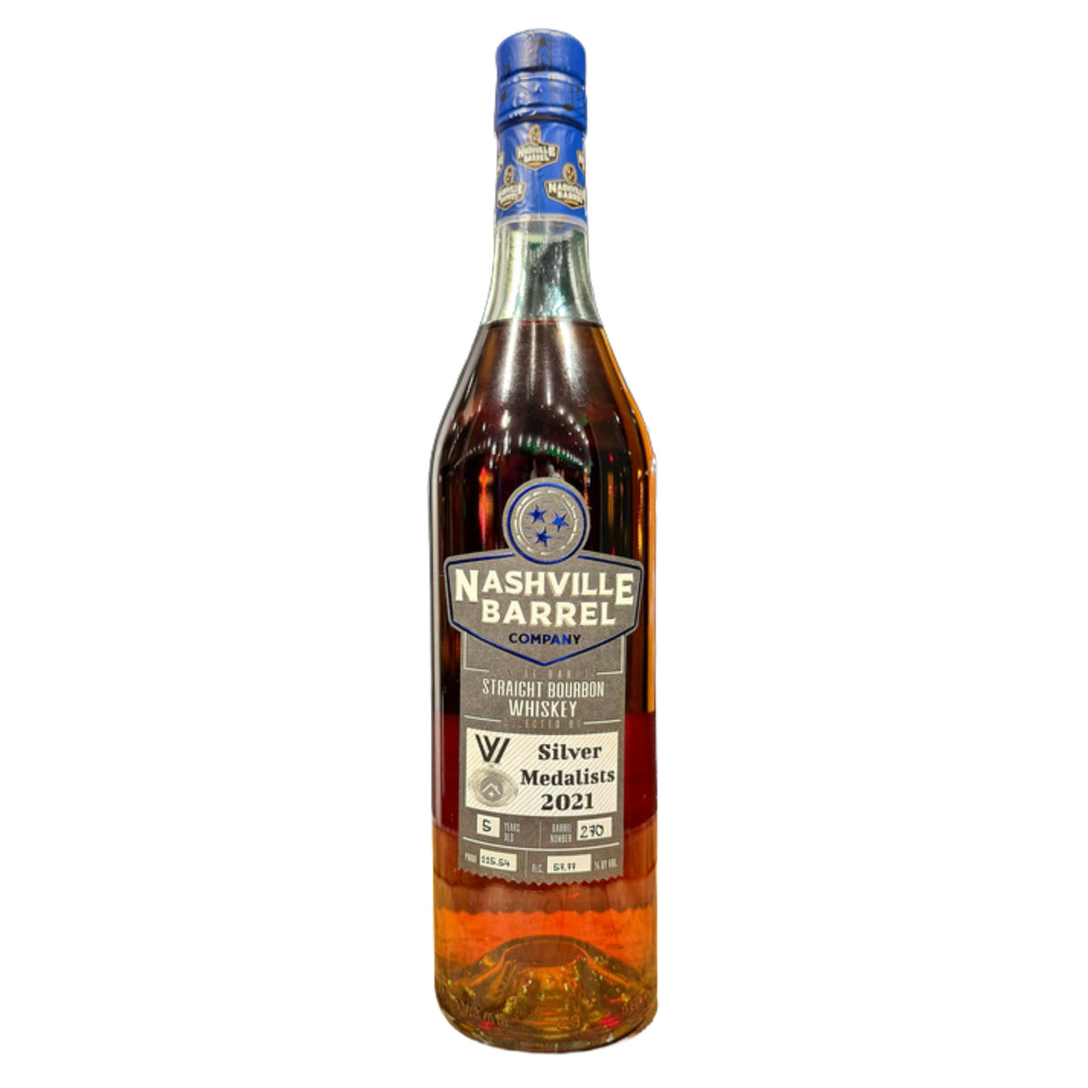 Nashville Barrel Company 5 Years Old "Silver Medalists 2021" Single Barrel Straight Bourbon Whiskey | Free Shipping on orders $400+