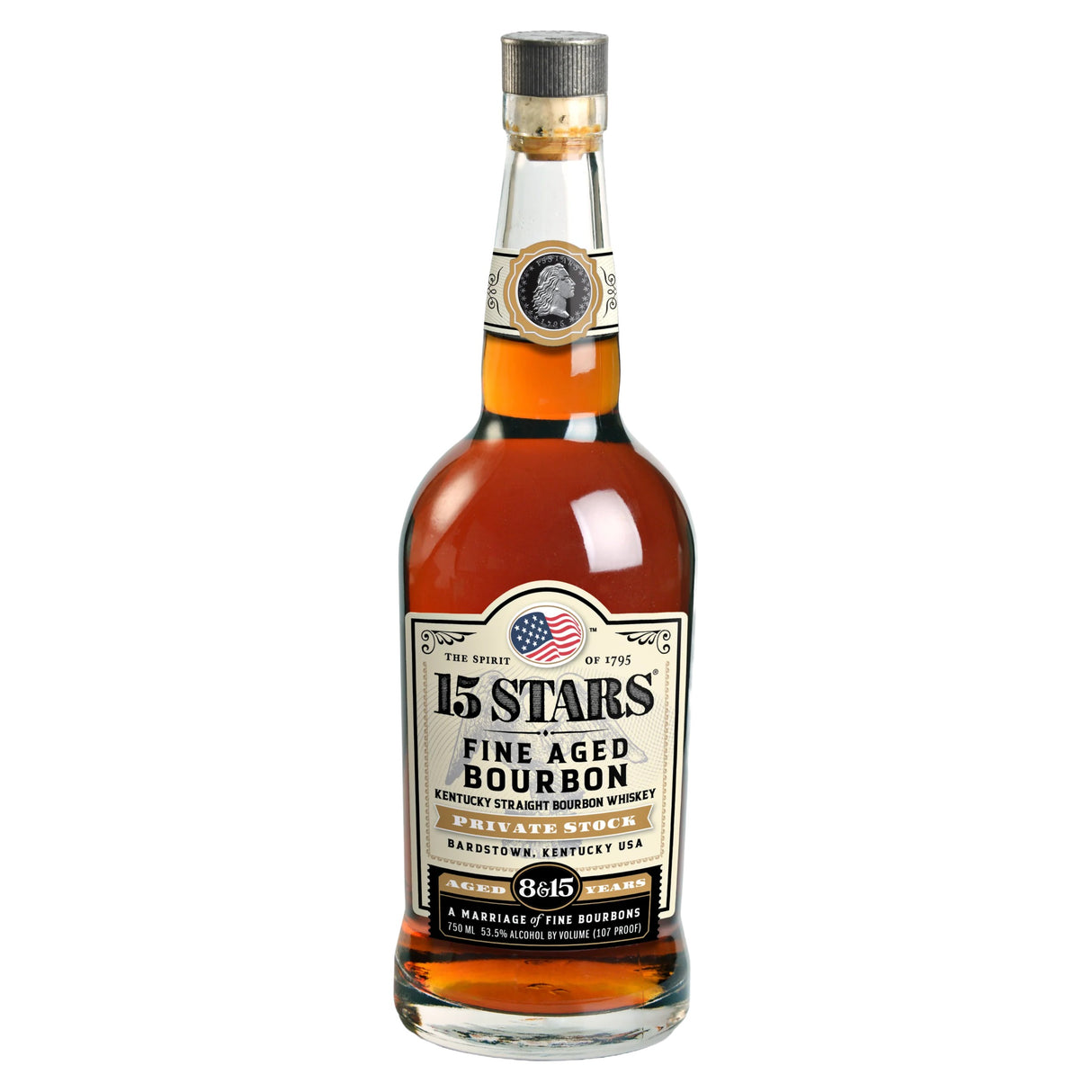 15 Stars Private Stock 8 & 15 Years Aged Fine Aged Bourbon Kentucky Straight Bourbon Whiskey | Free Shipping on orders $400+