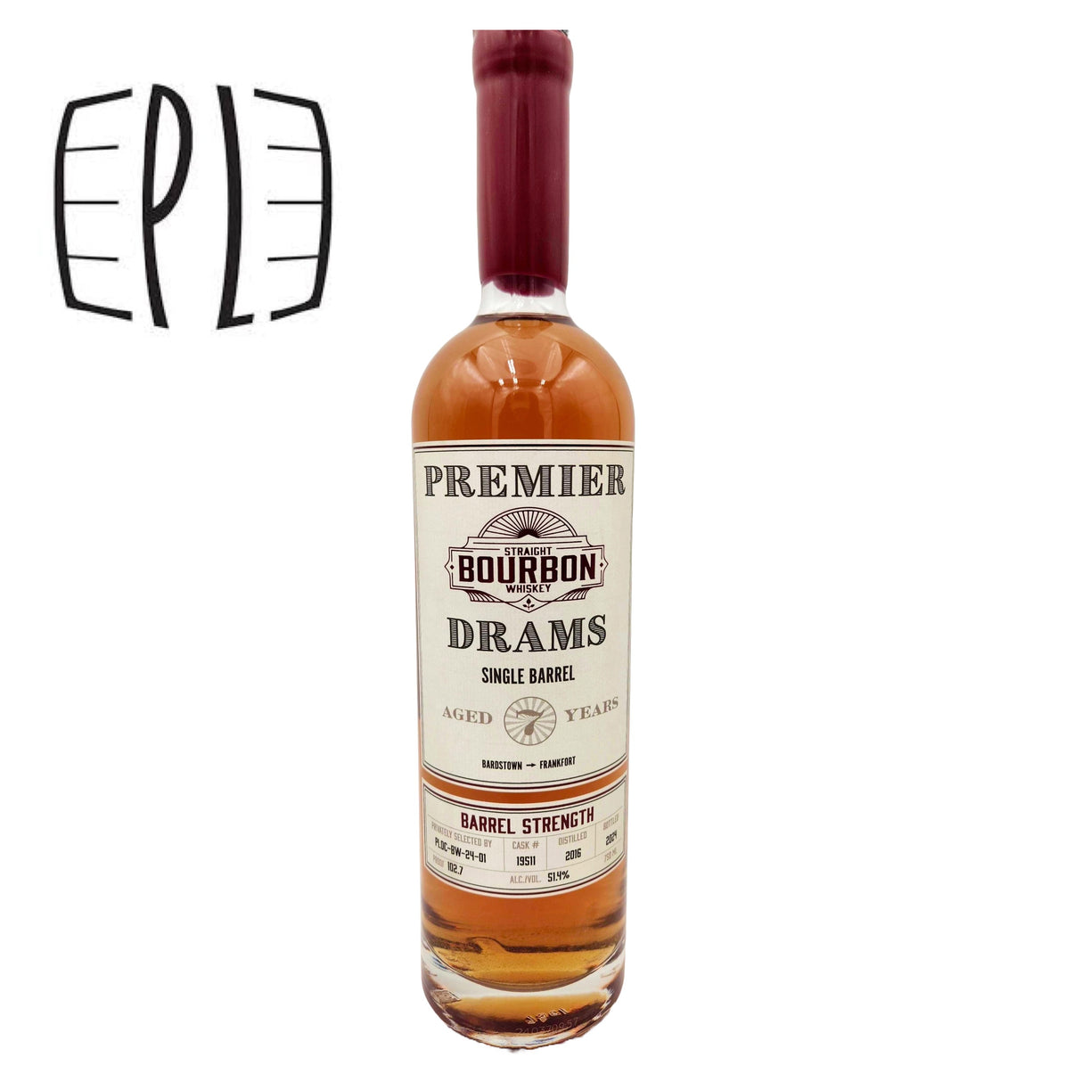 Premier Drams "PLDC 1" 7 Year Single Barrel Wheated Kentucky Straight Bourbon | Free Shipping on orders $400+