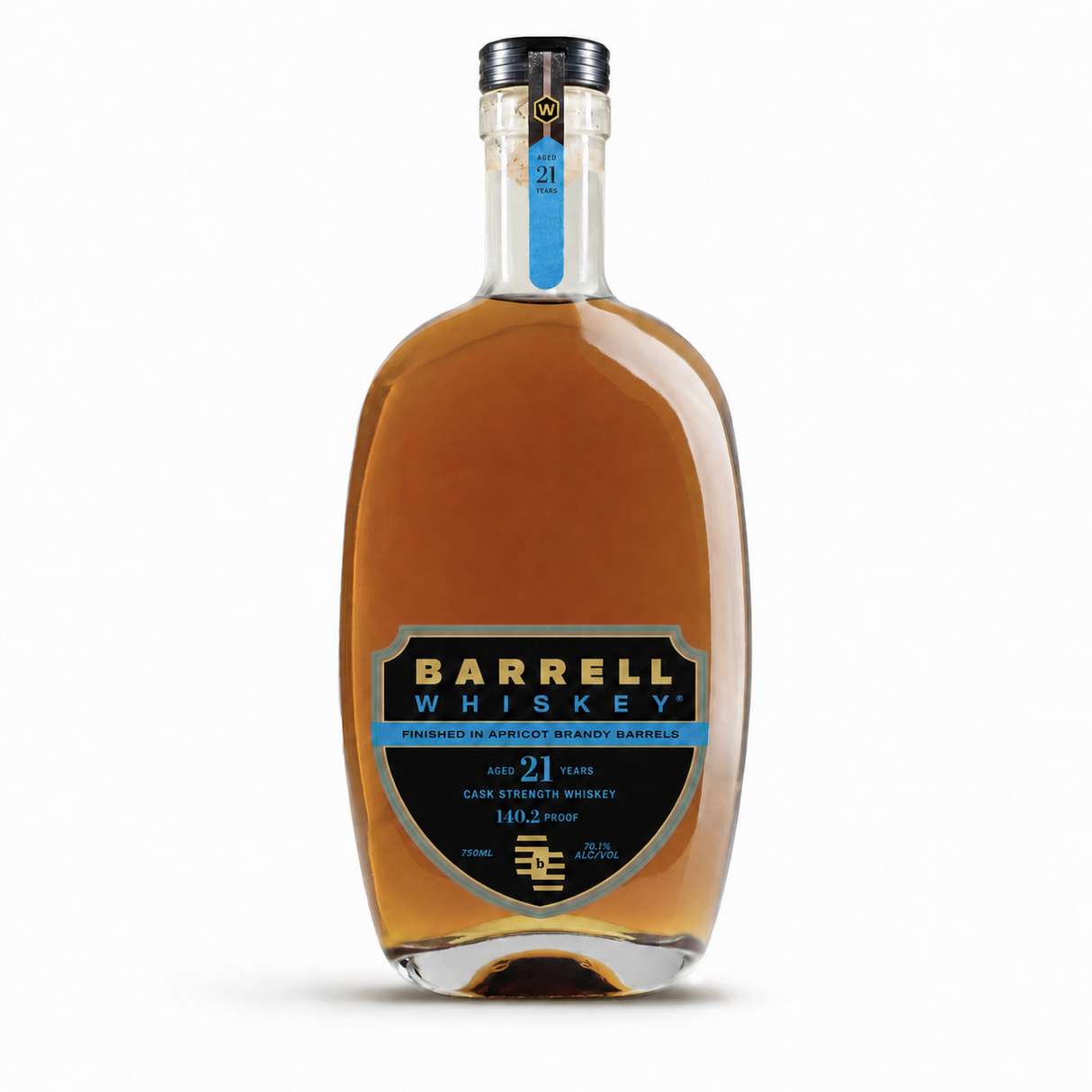 Barrell Craft Spirits Whiskey 21 Years Old Canadian Whiskey Finished in Apricot Brandy Casks 140.2 Proof