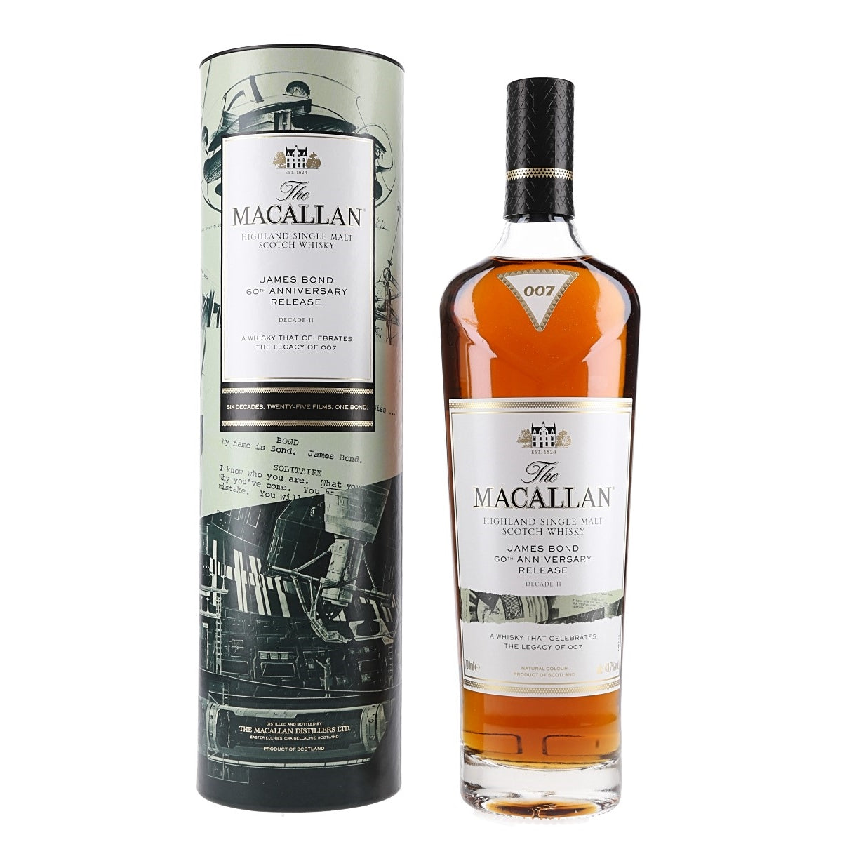 Macallan James Bond 60th Anniversary Release Highland Single Malt Scotch Whisky | Free Shipping on orders $400+