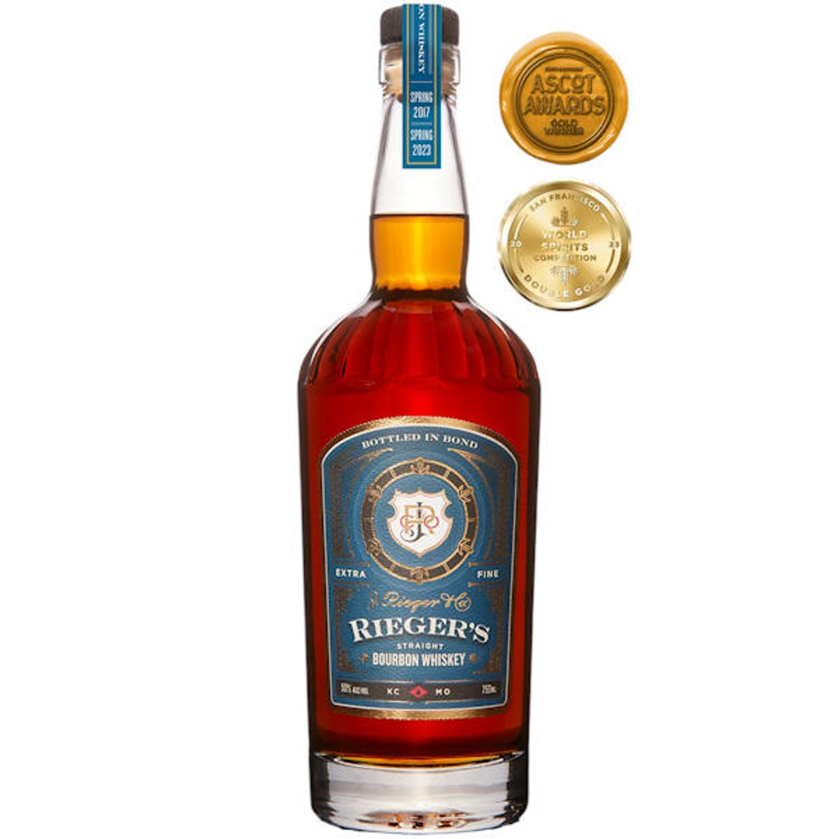 J. Rieger & Co. Extra Fine Bottled In Bond Straight Bourbon Whiskey | Free Shipping on orders $400+
